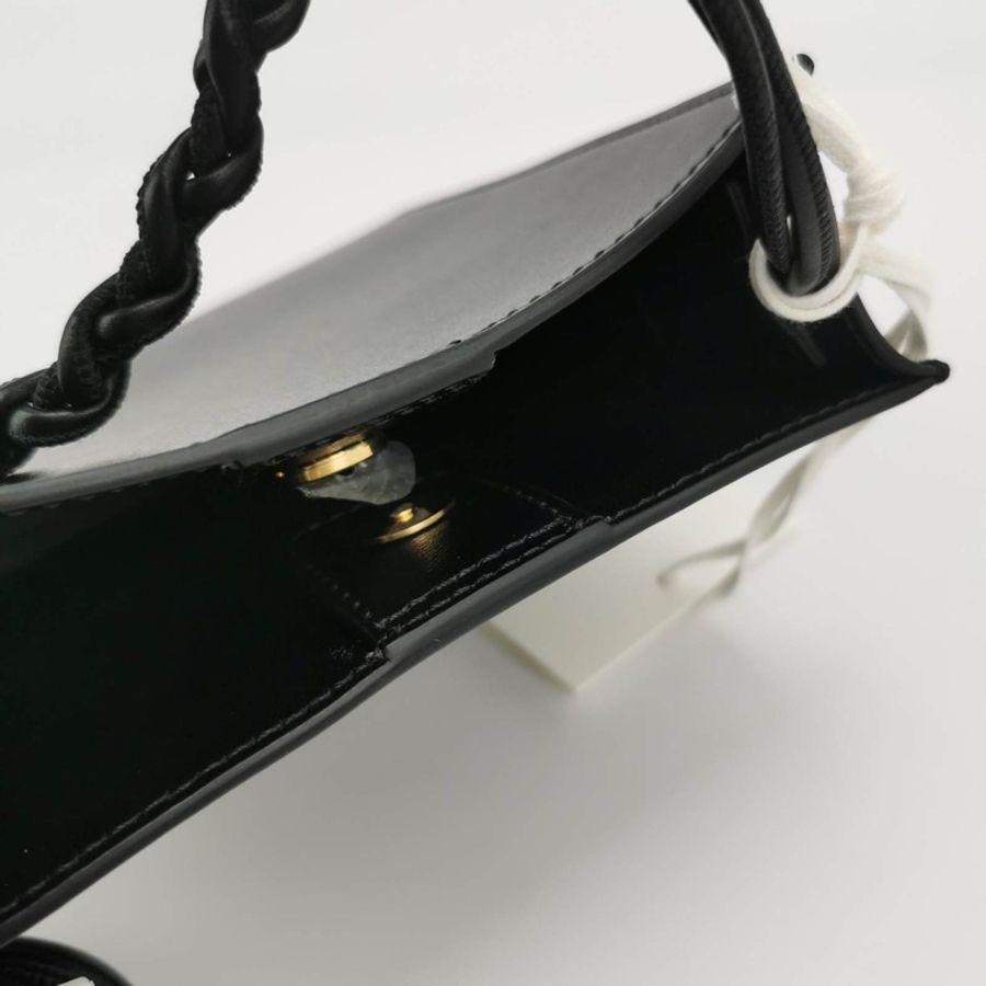 JIL SANDER Tangle小號牛皮純色字母Logo斜挎包單肩包-5