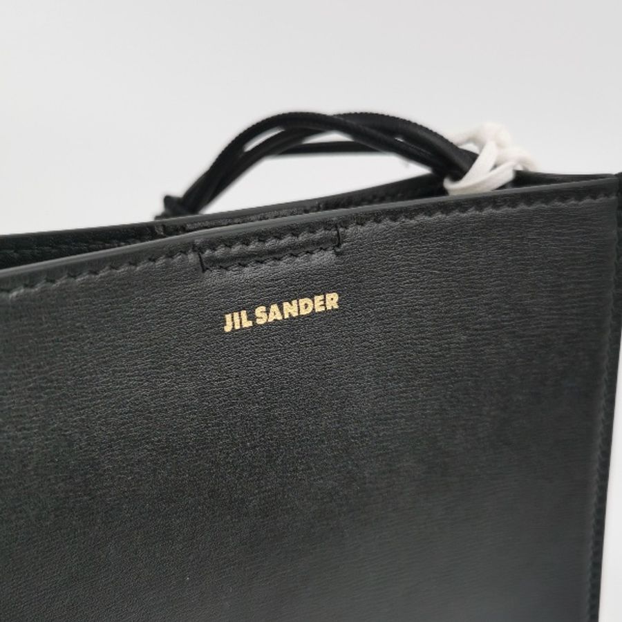 JIL SANDER Tangle小號牛皮純色字母Logo斜挎包單肩包-6