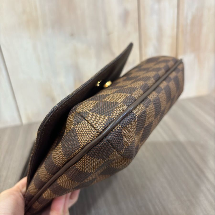 LV N51260 咖啡 棋盤 格紋 肩背包 王菲包 郵差包 咖格 小書包-8