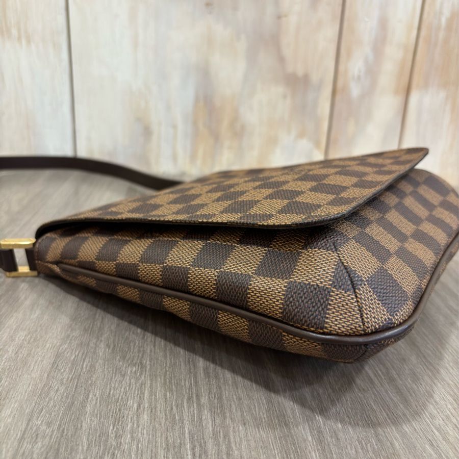 LV N51260 咖啡 棋盤 格紋 肩背包 王菲包 郵差包 咖格 小書包-15