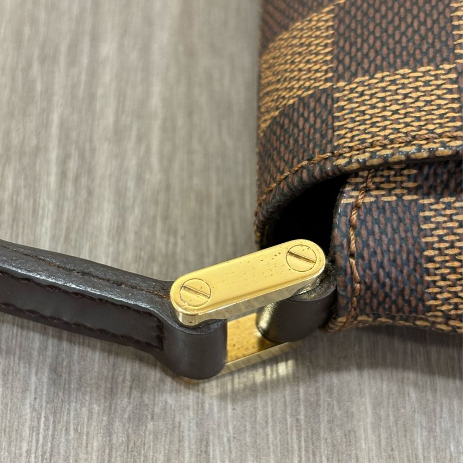 LV N51260 咖啡 棋盤 格紋 肩背包 王菲包 郵差包 咖格 小書包-28