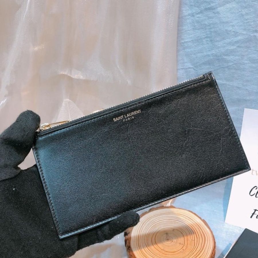 聖羅蘭 牛皮 長款錢包 Calfskin Long Wallet-5