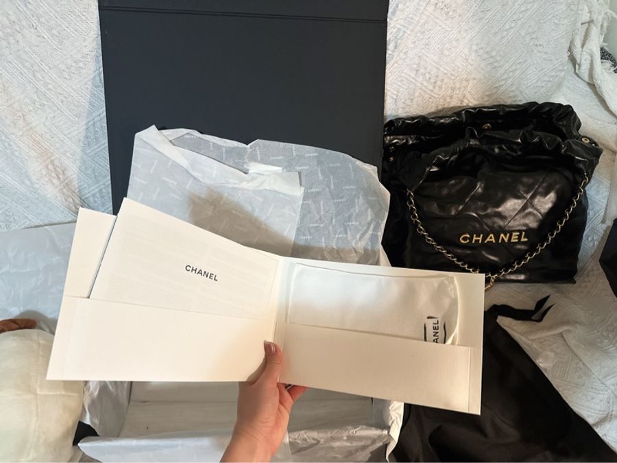 CHANEL | 22 bag 黑金中號|-21