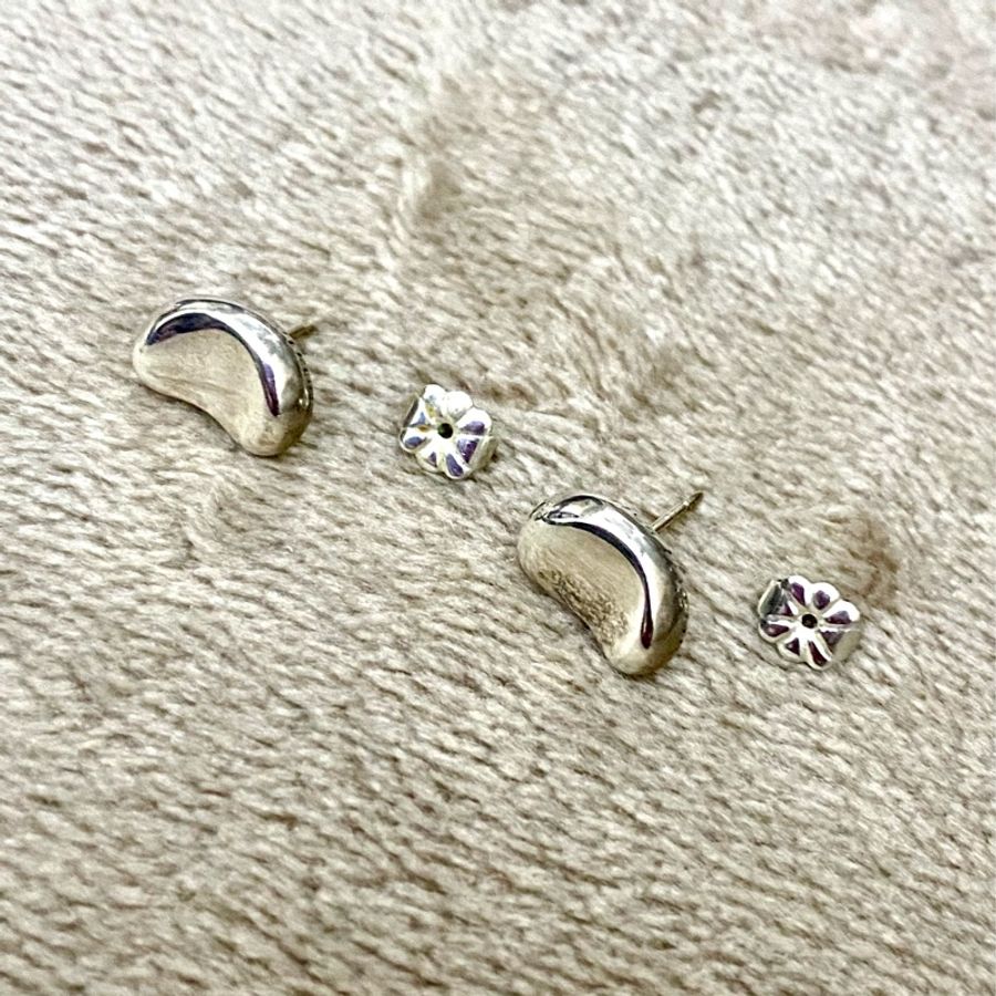 Tiffany & Co 925 Silver Peretti Bean 相思豆耳環-6