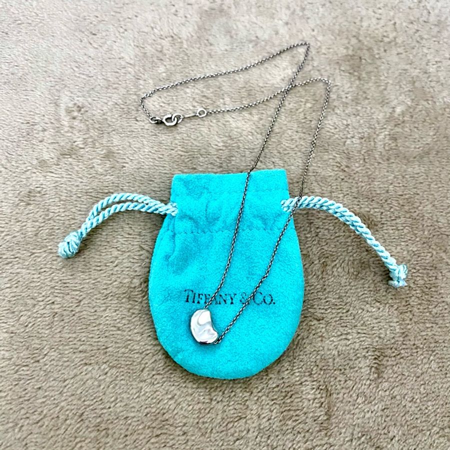 Tiffany & Co 925 Silver Peretti Bean 相思豆項鍊-0