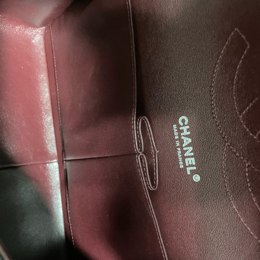 Chanel coco jambo 30cm 小羊皮黑色肩背包-14