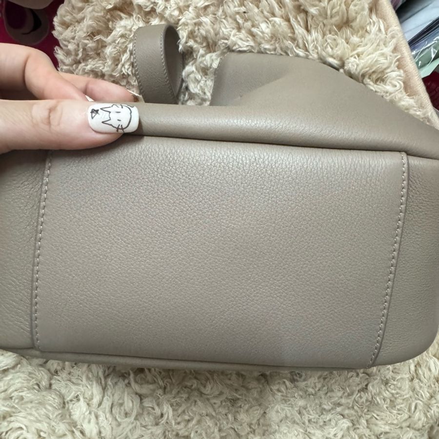 YSL le5a7 hobo包 小款hobo SAINT LAURENT 駝色手提包 經典柔軟款式手袋 麂皮襯裡-9