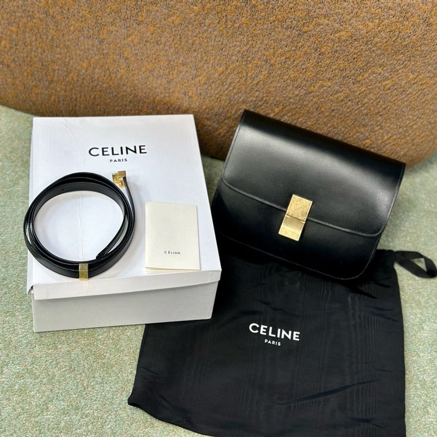 🔥爆款甜價釋出🔥 #Celine #賽琳classic #box #豆腐包 #方塊包 中號-8