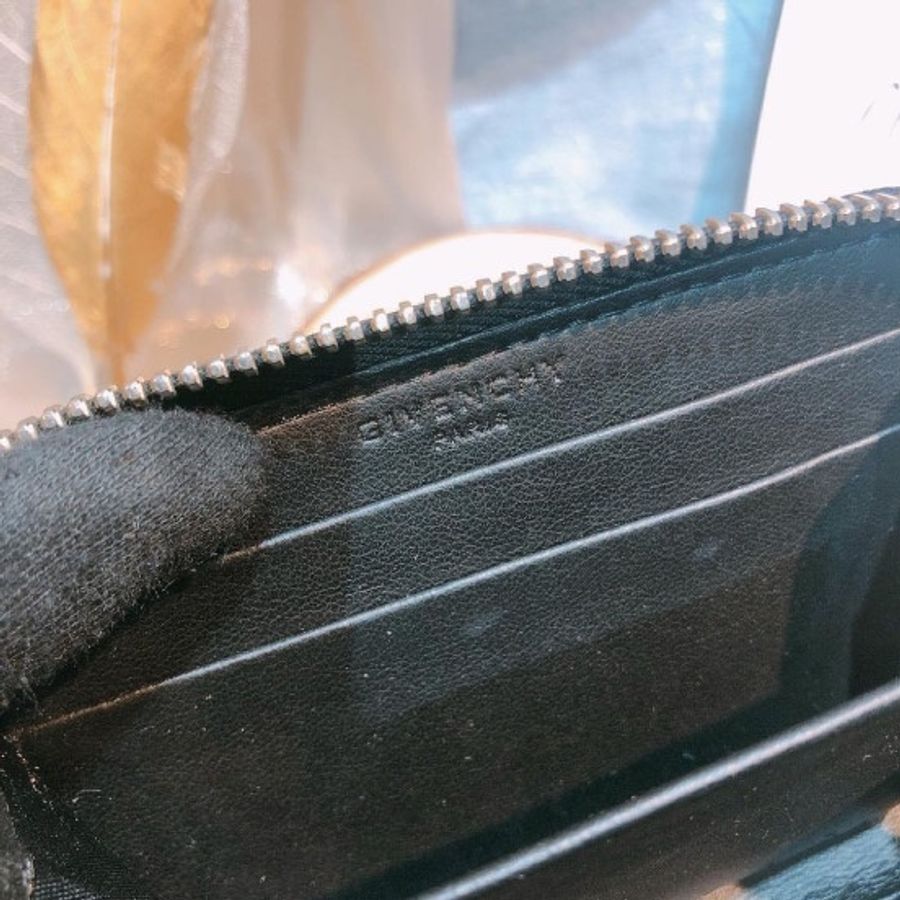 紀梵希 拉鏈散錢卡包 黑色Zipped Coin Purse-7