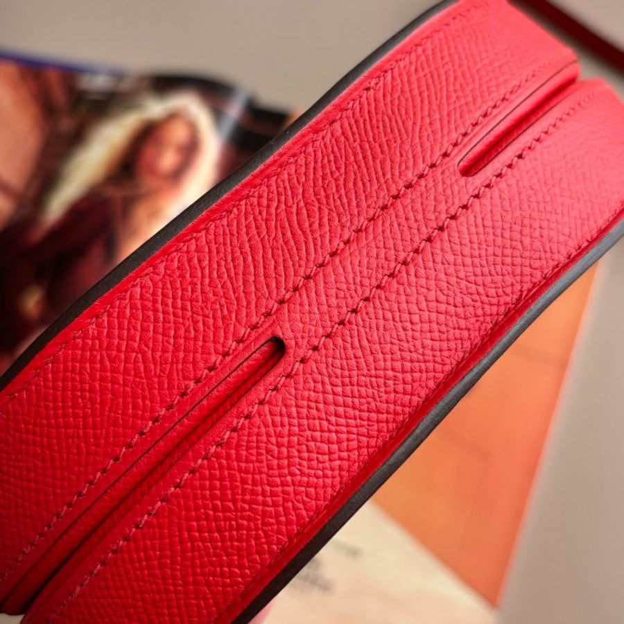 ::HERMES:: Mosaique 17 馬賽克 番茄紅側背包-3