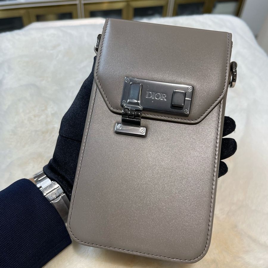 Dior 男裝 灰色 手機包 X017-1