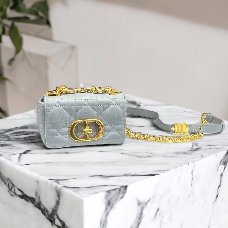 DIOR 淺藍MINI-CARO-0
