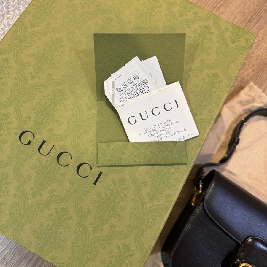 GUCCI 1955 HORSEBIT 馬銜扣包(大/黑色全皮)-5