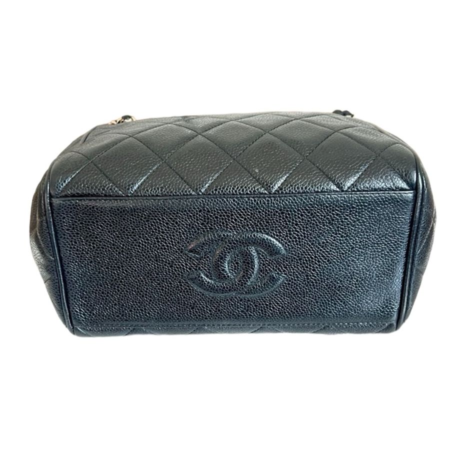 Chanel Caviar  tote bag 荔枝皮銀鏈-5