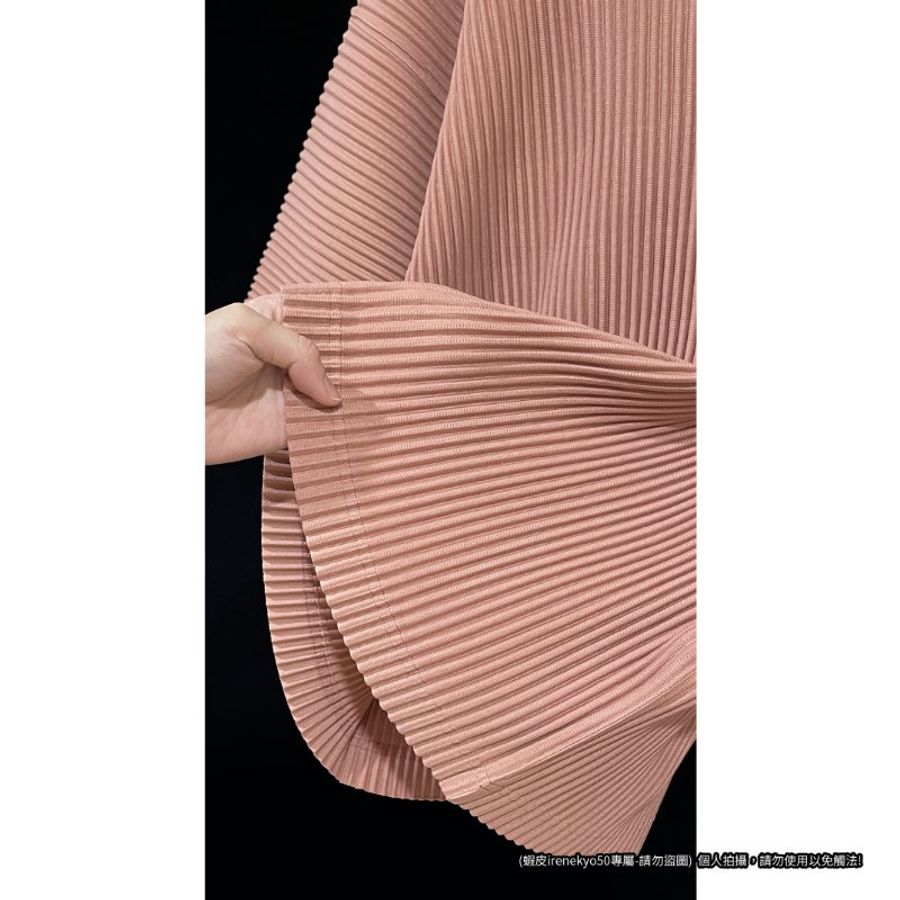 (全新)24年HOMME PLISSE鮭魚粉色短袖上衣 2號 ISSEY MIYAKE 三宅一生 專櫃正品-6