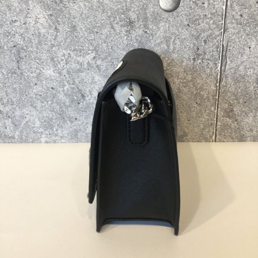 KARL LAGERFELD 黑色卡爾簽名鍊包 /斜背包-4