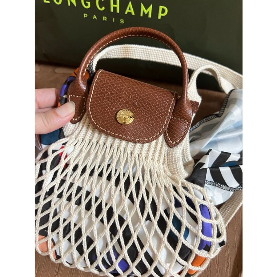 全新✨正品 Longchamp 迷你漁網包 網兜包Filet 編織包-1