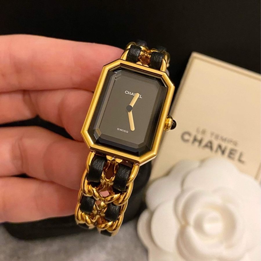 保證專櫃真品‼️M號 附保固‼️92成新 Chanel Premiere 香奈兒 首映錶 銀鏈 黑銀 黑金-3