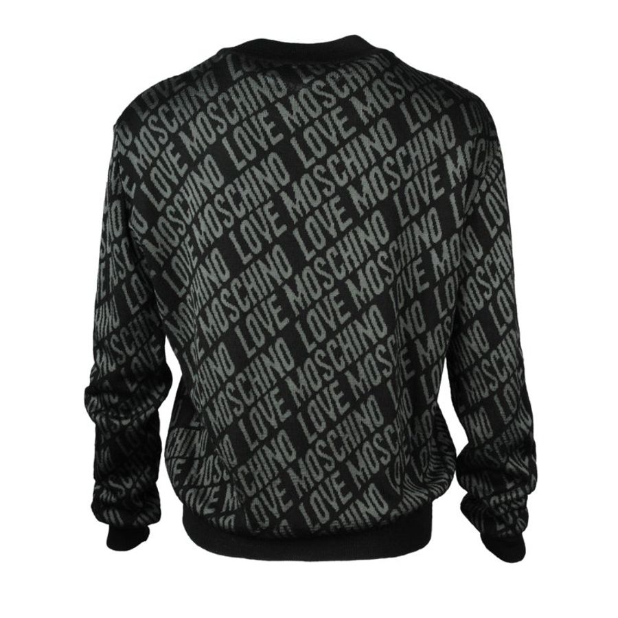 Love Moschino Words Printed Sweater for Women in Black (S82G00-XA013-007-40)-2