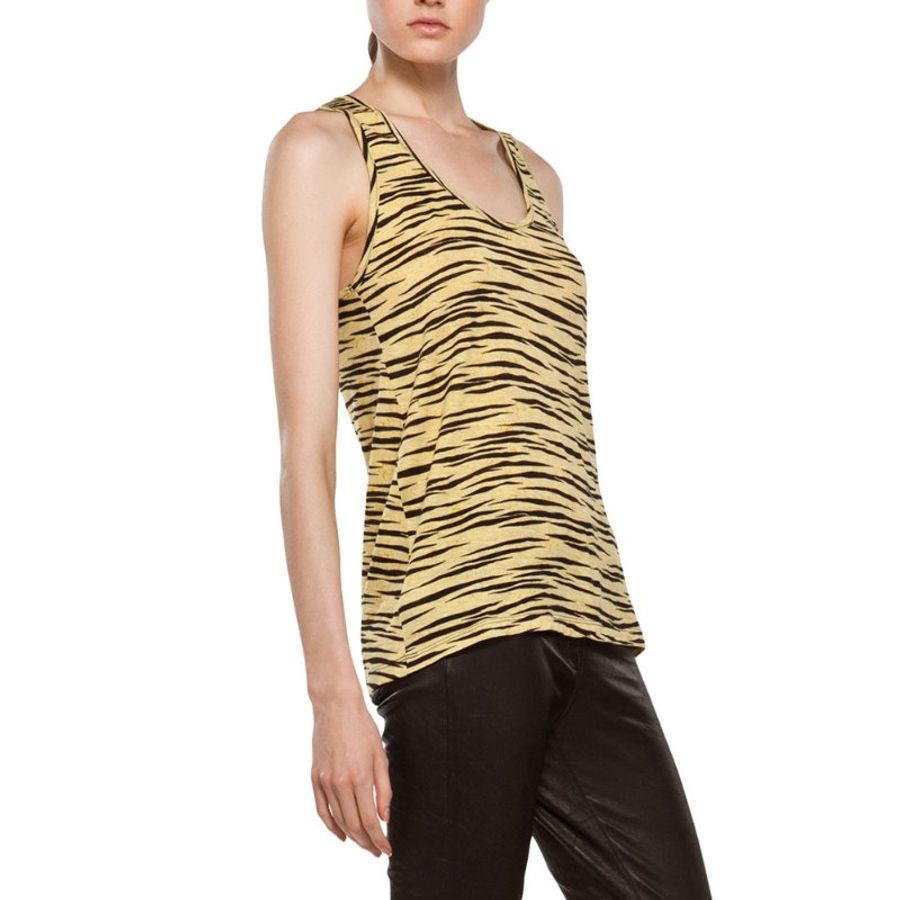 Proenza Schouler Racerback Tank In Yellow Tiger Sleeveless Top for Women in Yellow (R122432-JCP01S-20602-M)-3