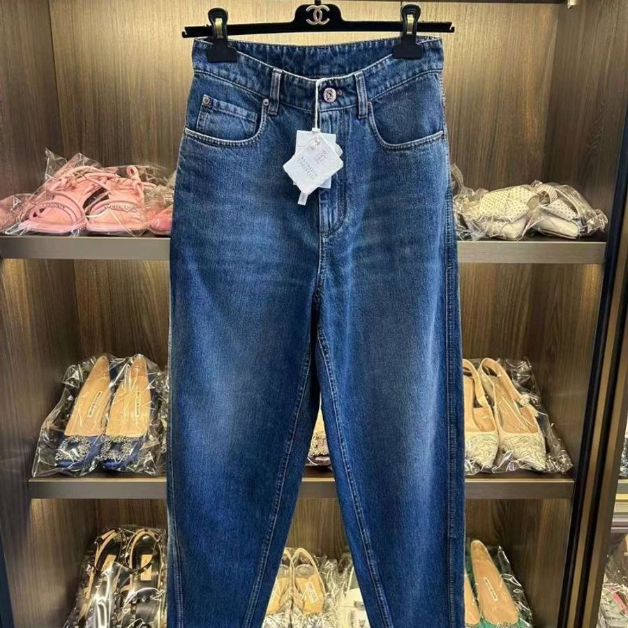 Brunello cucinelli 牛仔褲 尺寸36碼 全新帶吊牌 吊牌有一點放置痕跡-0