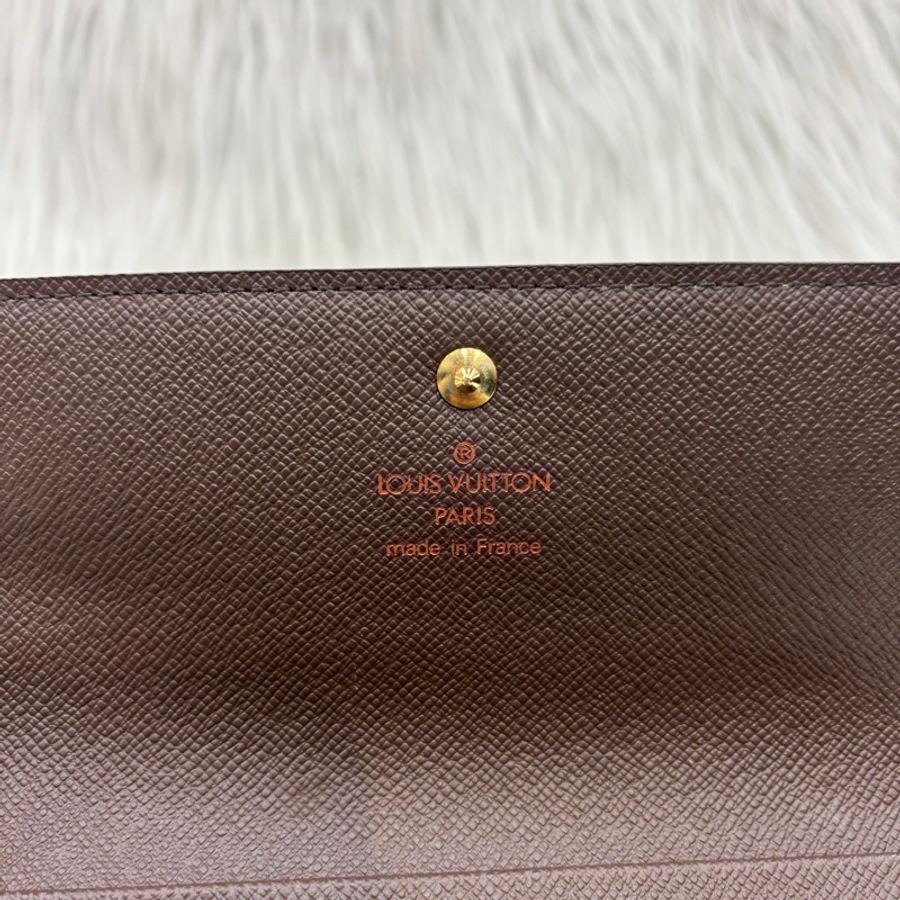 Louis Vuitton 經典棋盤格三折零錢中夾-15