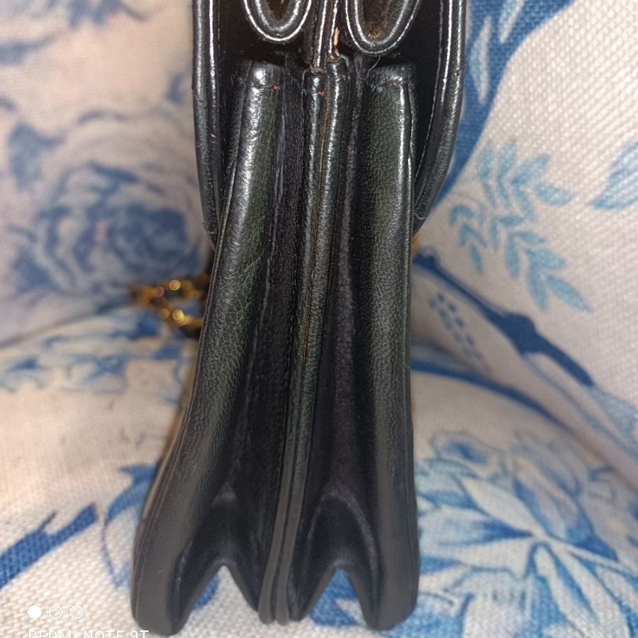 Chanel vintage 黑色小羊皮雙面包-9