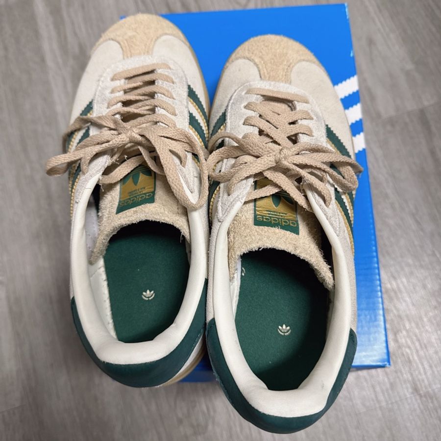 23.5 Adidas Originals Gazelle Bold 愛迪達厚底鞋ID7056 復古綠-3