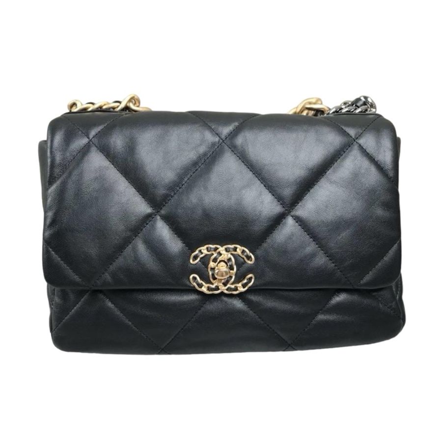 Chanel 19 bag medium 黑金中號-1