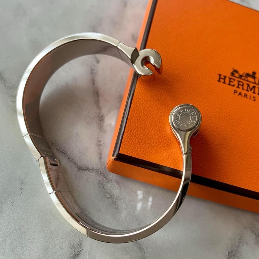 🍋全新品未使用僅拍照 貼膜尚未撕 Hermès Bracelet Charnière Fin Veau Epsom 9R-3