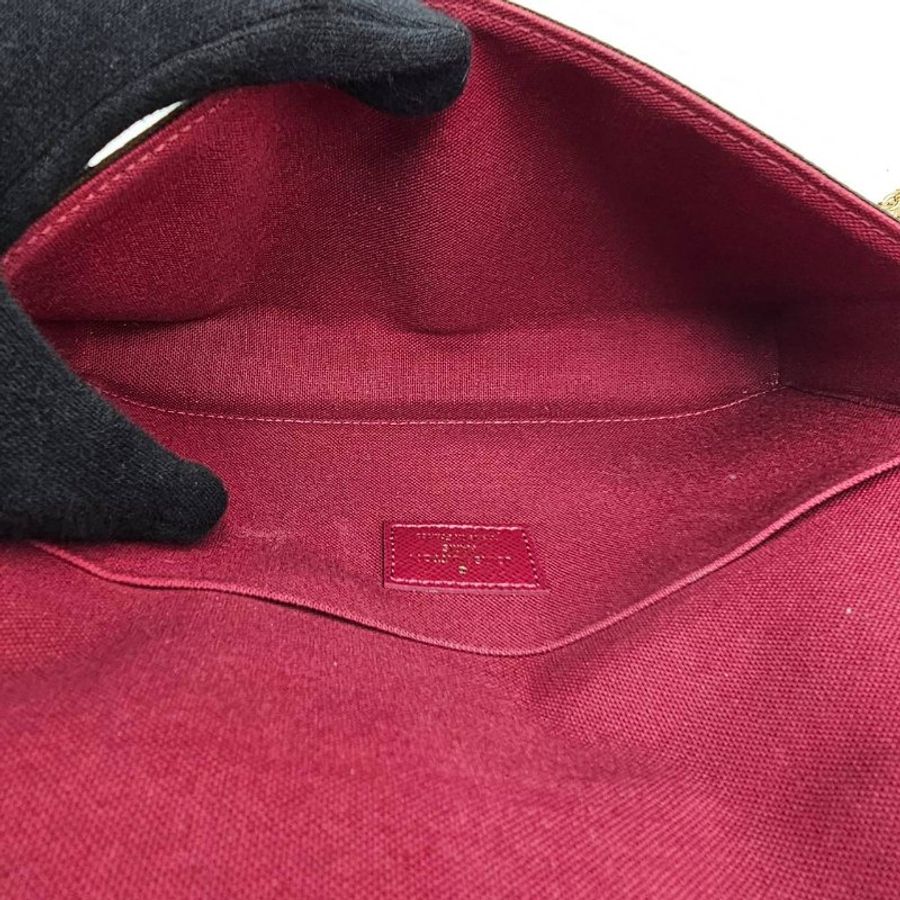 Louis Vuitton LV 字紋 Félicie Pochette 金鍊 三合一斜背包/手拿包/肩背包-8