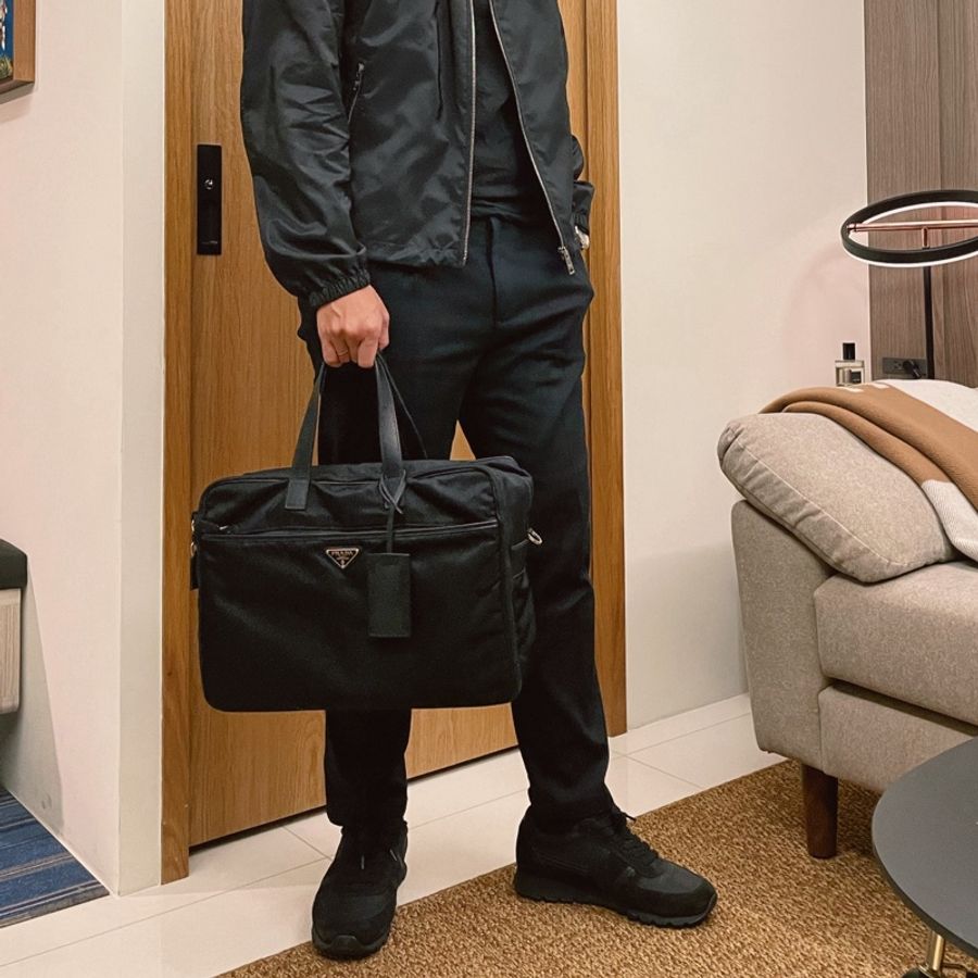 Prada 尼龍公事包 附筆電套-14
