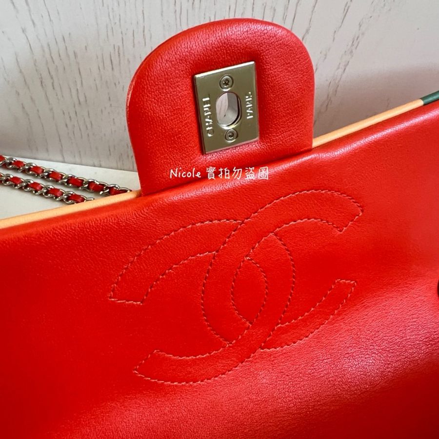 Chanel Flap Bags 25 拼色鑲邊翻口蓋包❤️-20