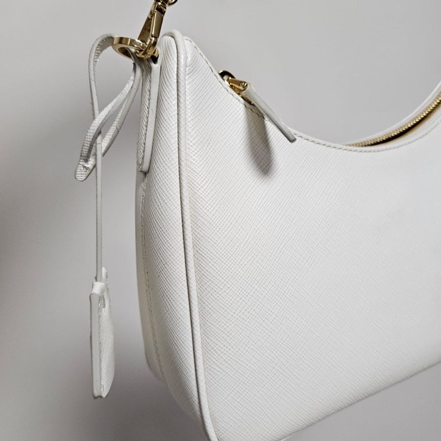 Prada 白色 牛皮 3合1 包包 手袋 側孭袋-7