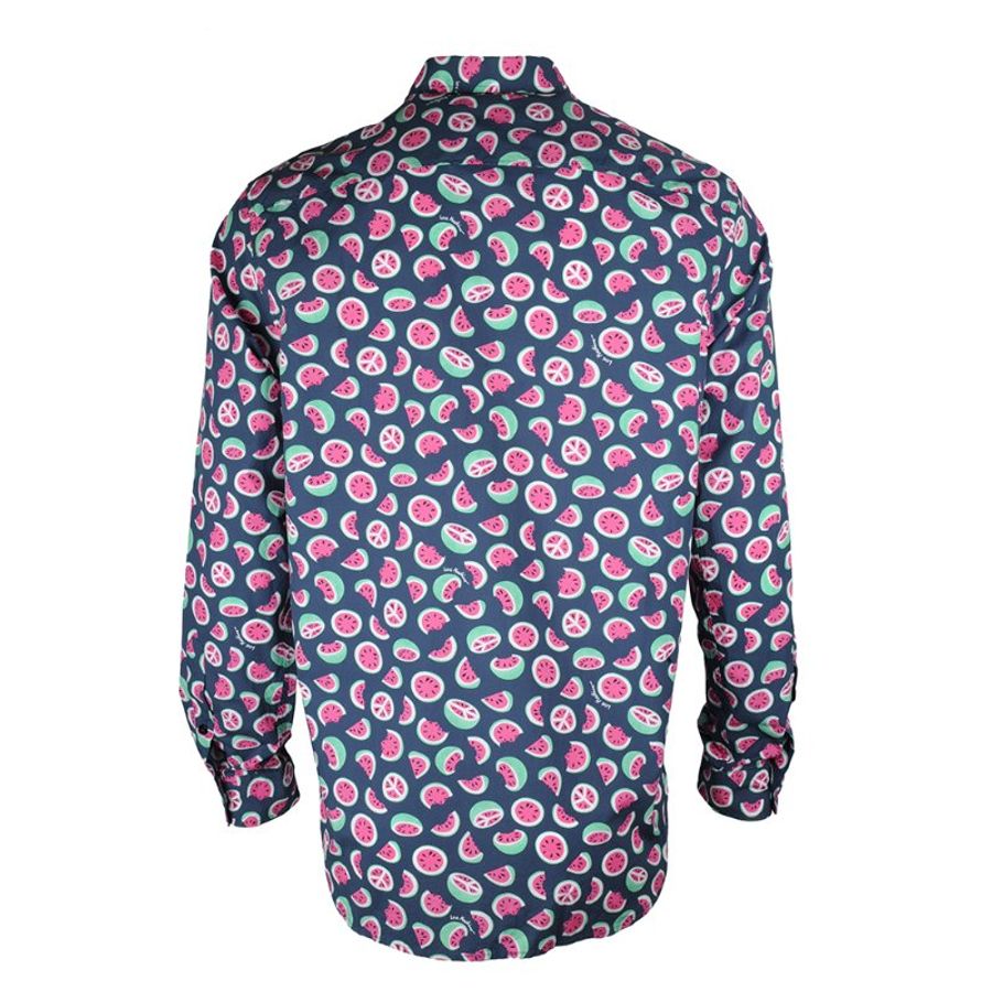 Moschino Watermelon Printed Shirt for Men in Blue - MC70600-T8913-0024 (Size:  XXL )-2