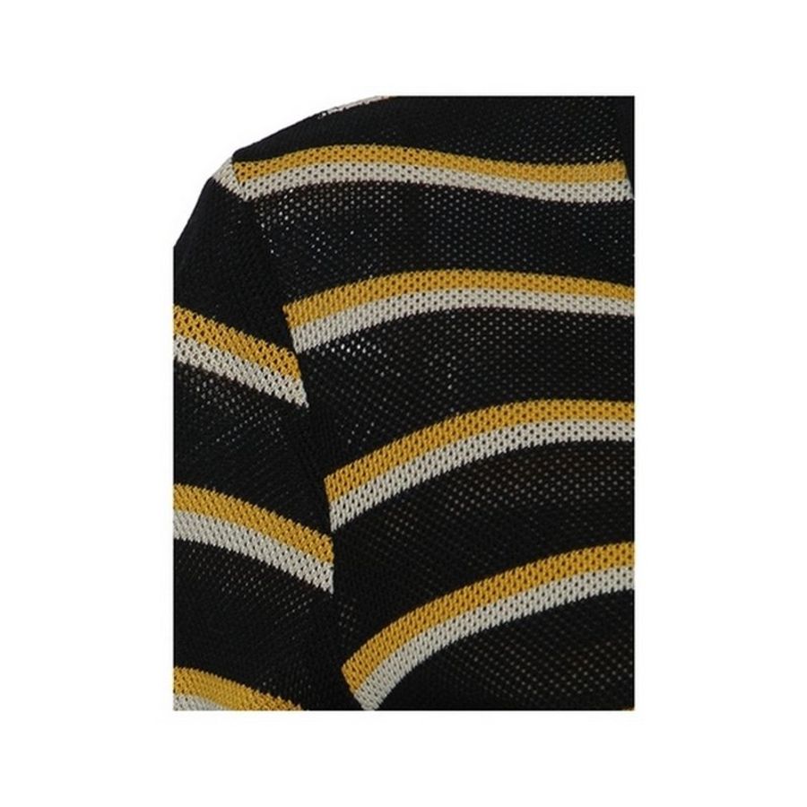 Proenza Schouler Stripes Polo Tee for Women in Black/Yellow (R122415-JCP05-10203-2)-3