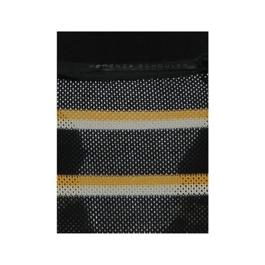 Proenza Schouler Stripes Polo Tee for Women in Black/Yellow (R122415-JCP05-10203-2)-4