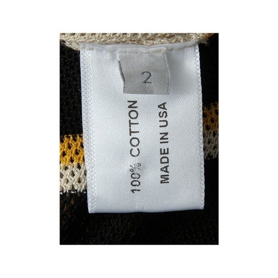 Proenza Schouler Stripes Polo Tee for Women in Black/Yellow (R122415-JCP05-10203-2)-5