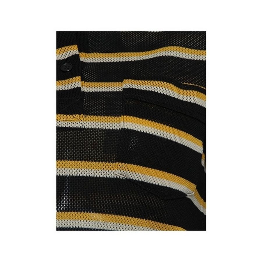 Proenza Schouler Stripes Polo Tee for Women in Black/Yellow (R122415-JCP05-10203-4)-2