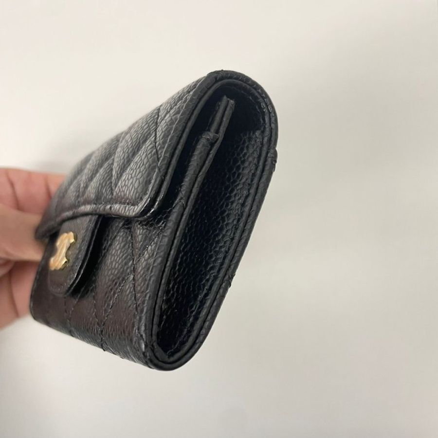 Chanel Classic Card Holder Black Gold-2