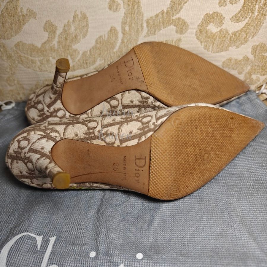 💥六月特價款🔥Christian Dior 迪奧 老花 高跟鞋 36碼 女鞋 精品女鞋-13