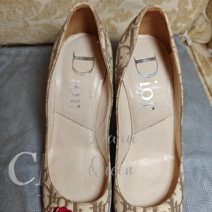 💥六月特價款🔥Christian Dior 迪奧 老花 高跟鞋 36碼 女鞋 精品女鞋-16