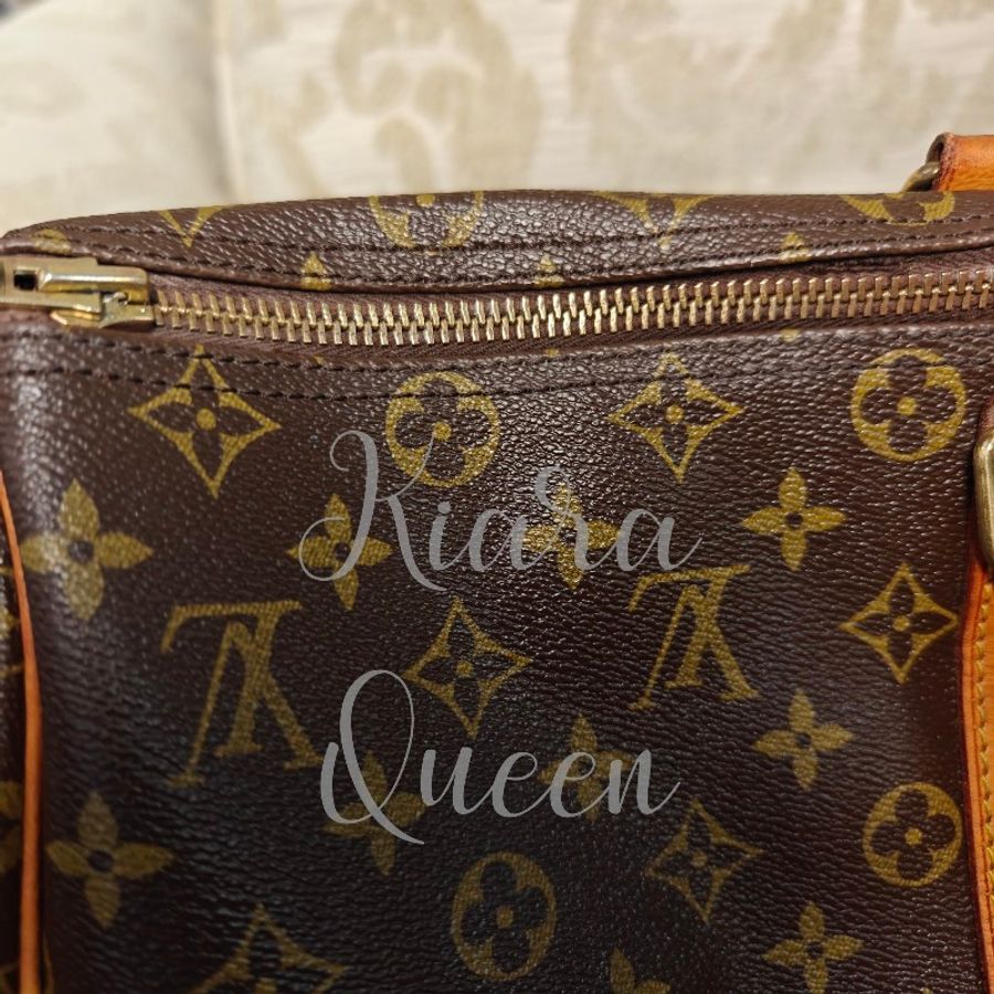 附鎖頭鑰匙 Louis Vuitton LV 旅行袋 行李袋 vintage keepall Speedy 45 波士頓包 附吊牌 老花 hand carry 手提包 手提行李袋 登機包-27