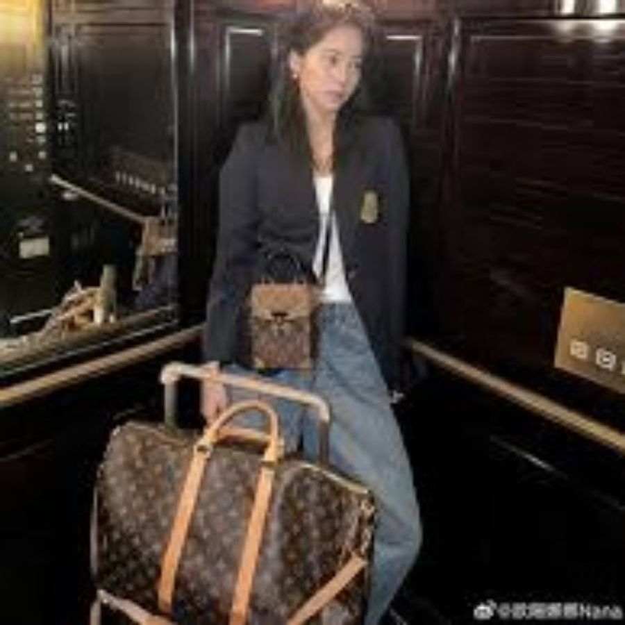 附鎖頭鑰匙 Louis Vuitton LV 旅行袋 行李袋 vintage keepall Speedy 45 波士頓包 附吊牌 老花 hand carry 手提包 手提行李袋 登機包-32