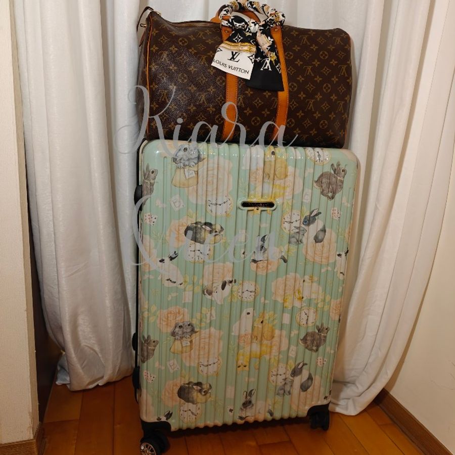 附鎖頭鑰匙 Louis Vuitton LV 旅行袋 行李袋 vintage keepall Speedy 45 波士頓包 附吊牌 老花 hand carry 手提包 手提行李袋 登機包-3