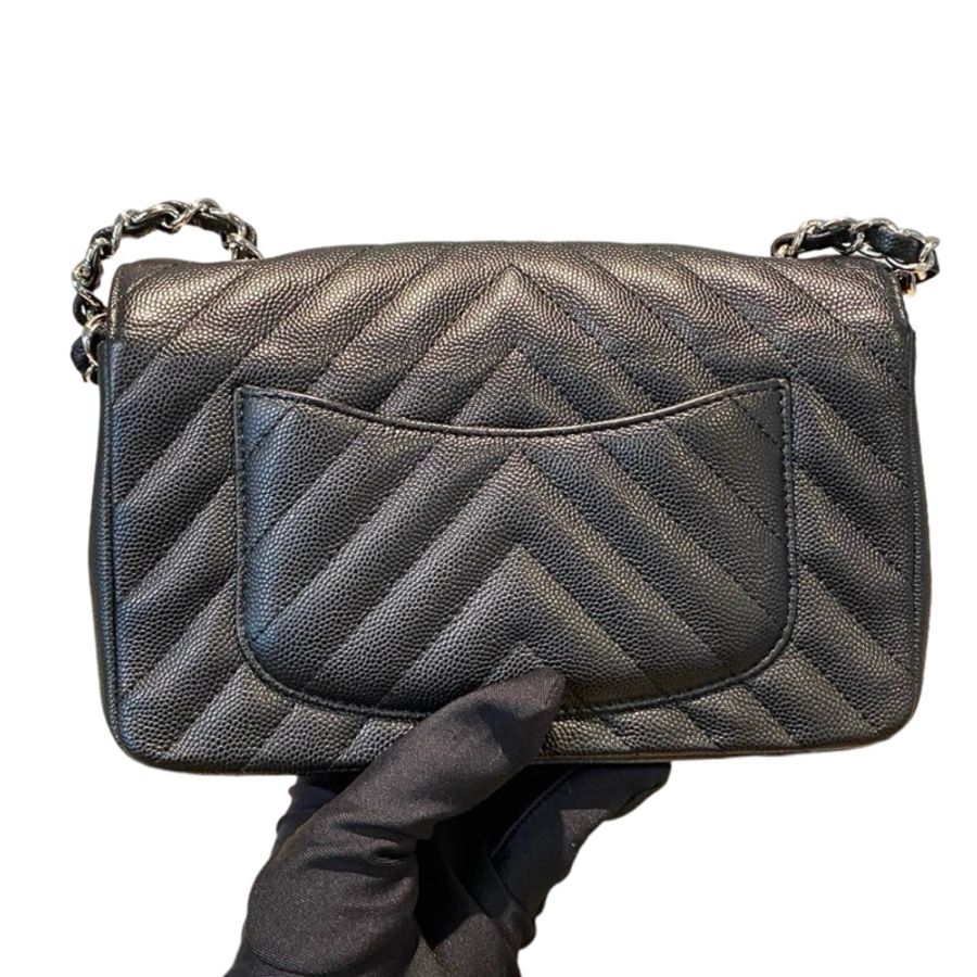 Chanel Caviar CF20大mini銀扣-1
