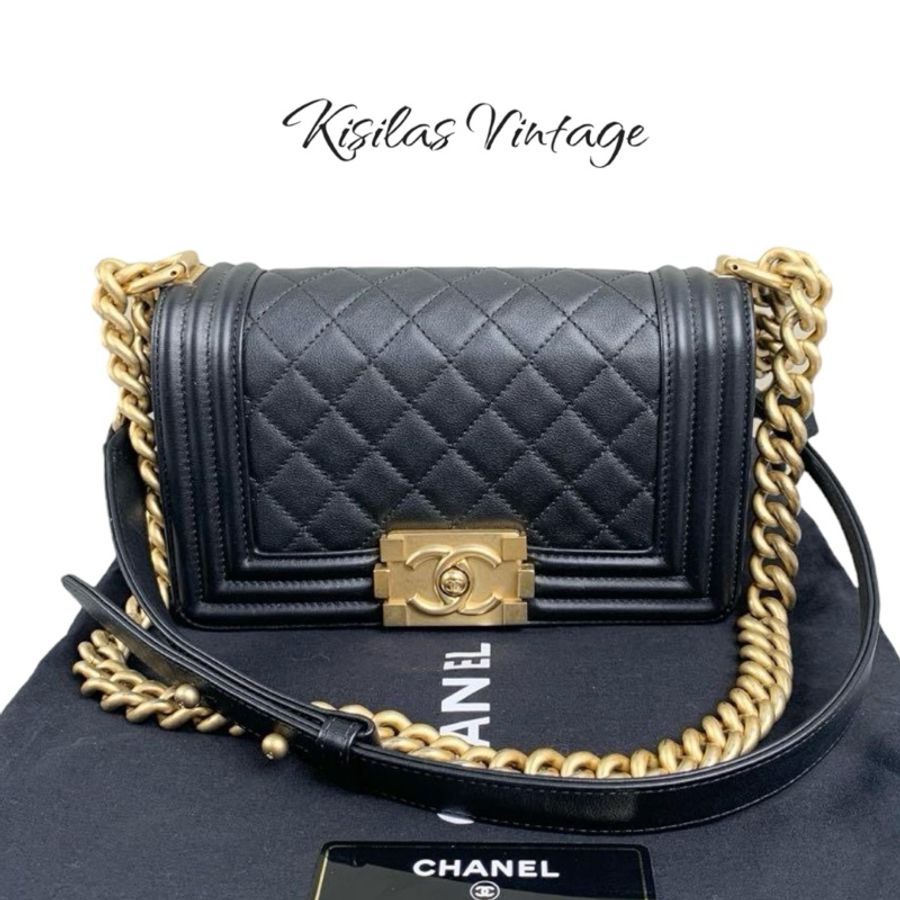 Chanel Caviar Leboy Small 小牛皮金扣-0