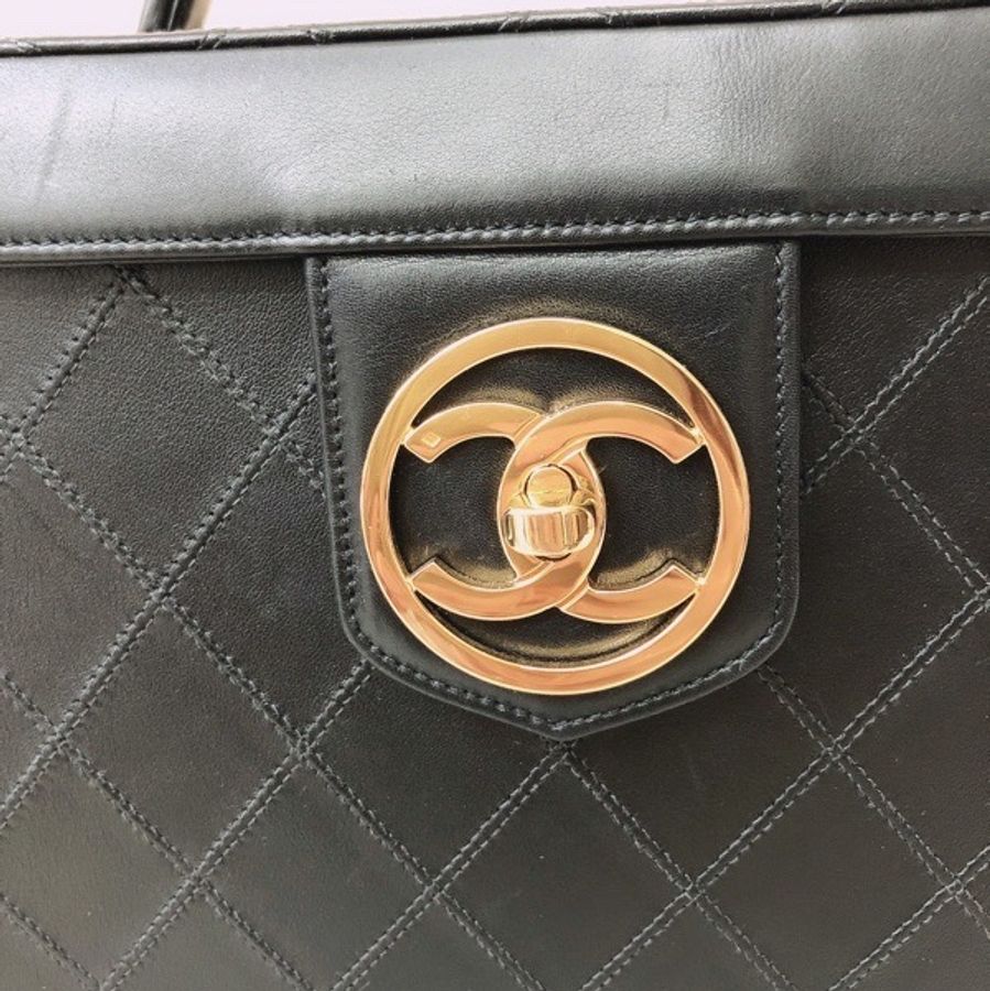 🎀現貨🎀日本購人香奈兒Chanel 老香箱型化妝包斜背包手提包兩用-6