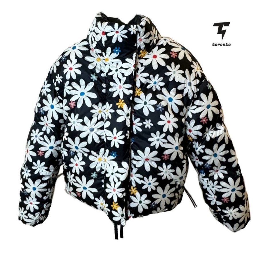 在台現貨正貨CANADA GOOSE 加拿大鵝Canada Goose x Reformation Lorita 雙面花卉印花羽絨服 長袖-10