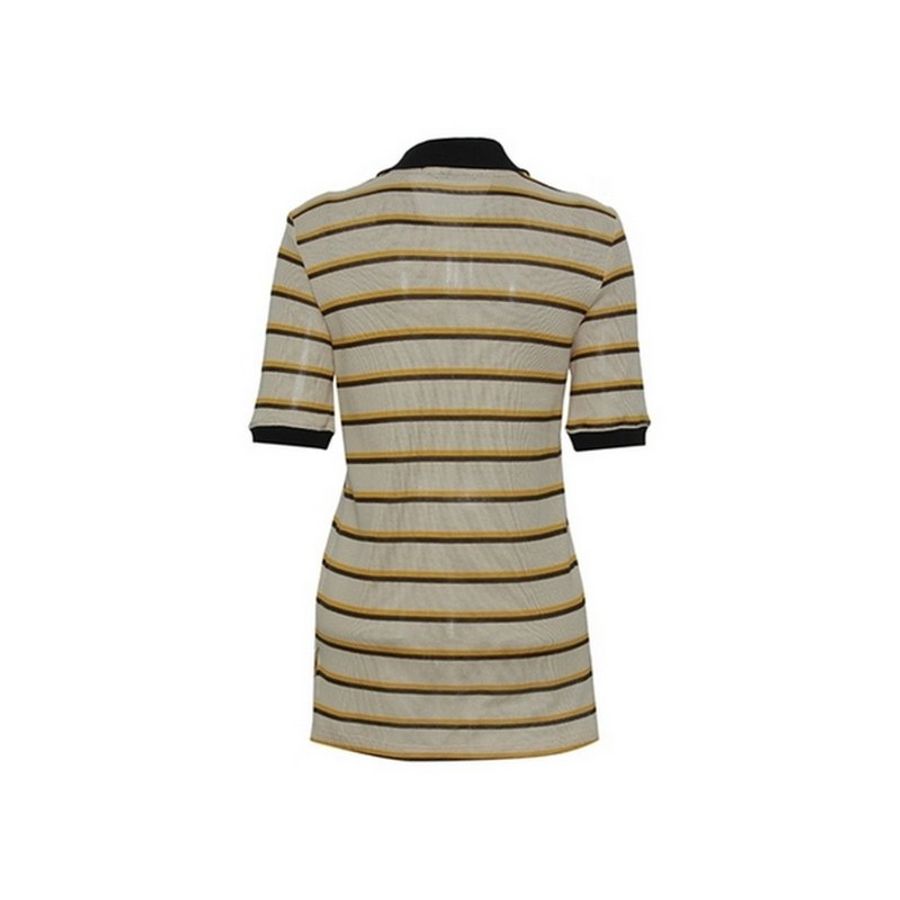 Proenza Schouler Stripes Polo Tee for Women in Beige/Yellow (R122415-JCP05-10904-2)-1